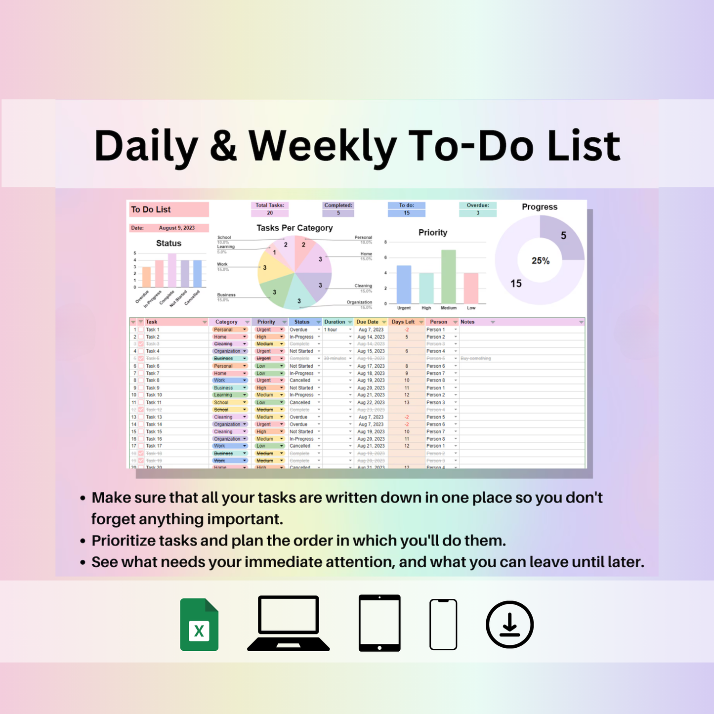 From Finances to Focus β Annual Budget Tracker with (Free) To-Do-List for 2025