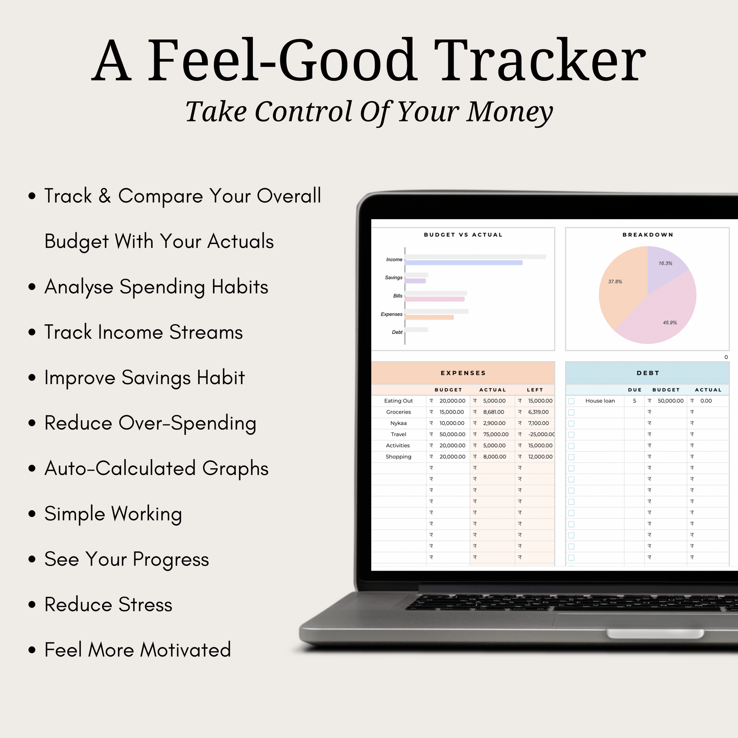 Simple Budget Tracker - Weekly/Monthly/Yearly