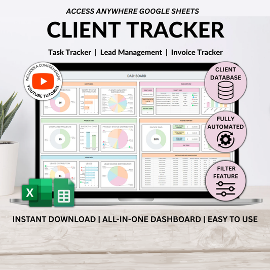 All-In-One Client Tracker & Lead Management Spreadsheet